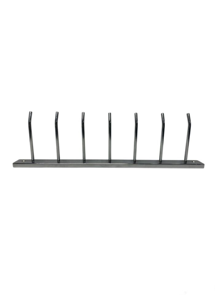 Soporte a pared de 7 ganchos, de 40cm, cromado. - Imagen 2