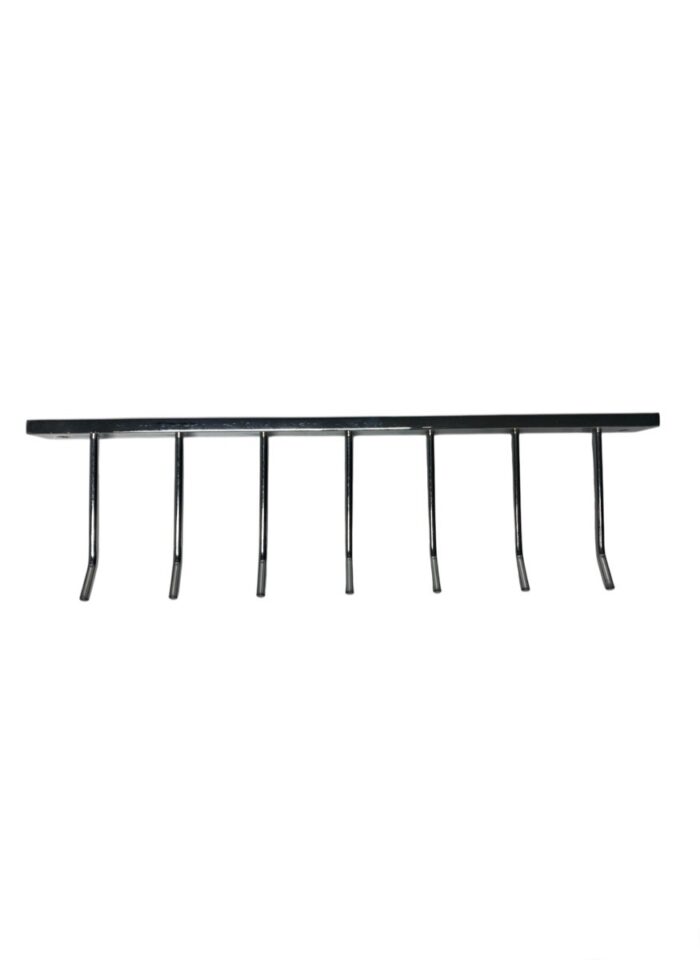 Soporte a pared de 7 ganchos, de 40cm, cromado. - Imagen 3