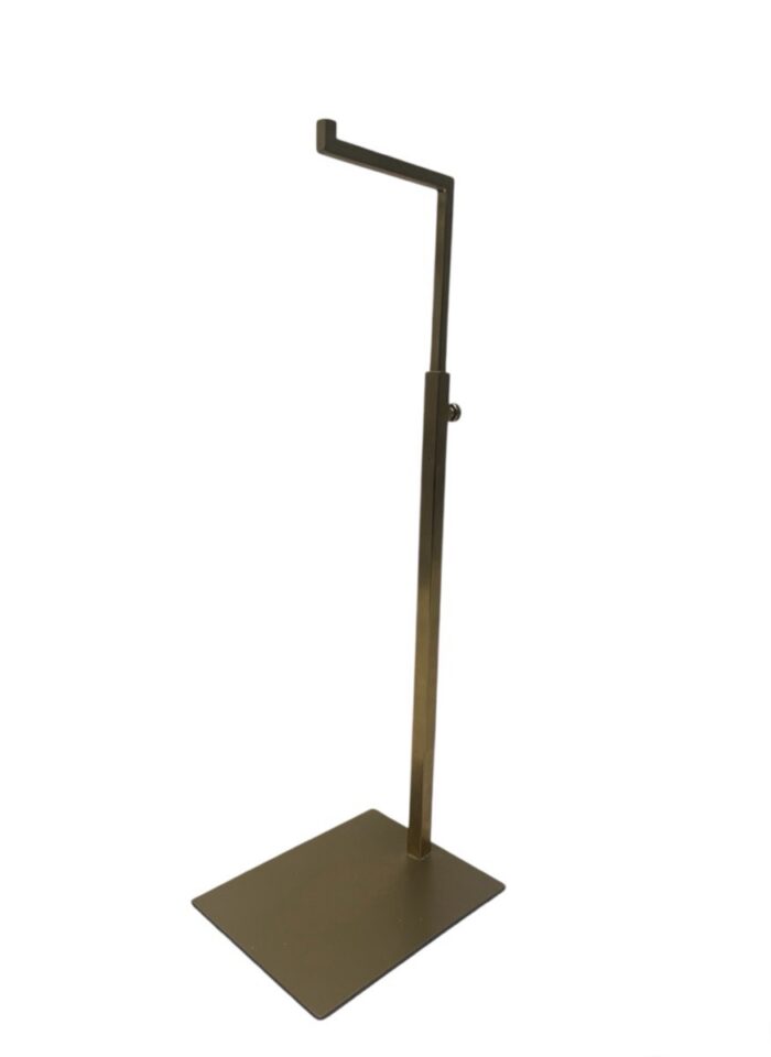 Expositor gancho para bolsos, 36 a 60cm alto, acabado oro mate. - Imagen 2