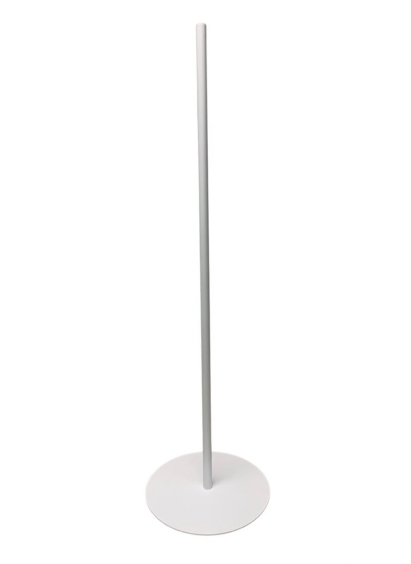 Base redonda para busto o torso, 120cm alto, en color blanco mate.
