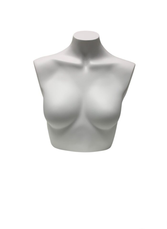 Torso mujer corto especial lencería, 41cm alto, blanco mate.