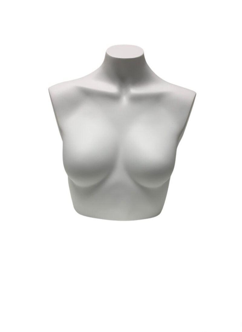 Torso mujer corto especial lencería, 41cm alto, blanco mate.