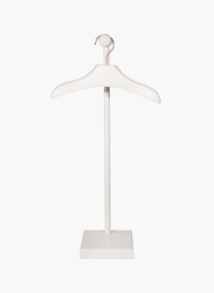 Expositor percha infantil, 42cm alto, madera color blanco