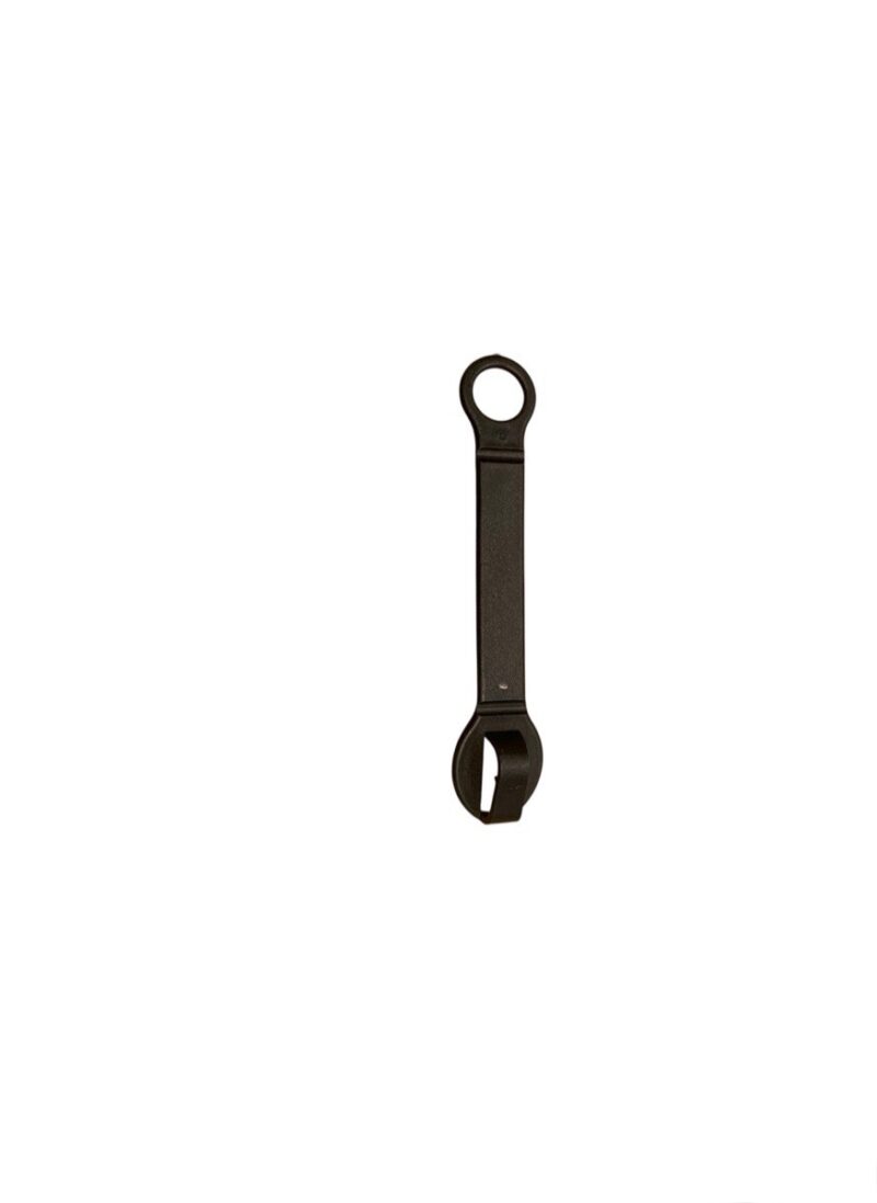Conector simple para perchas, de 4,5cm, color negro. 25 unidades.