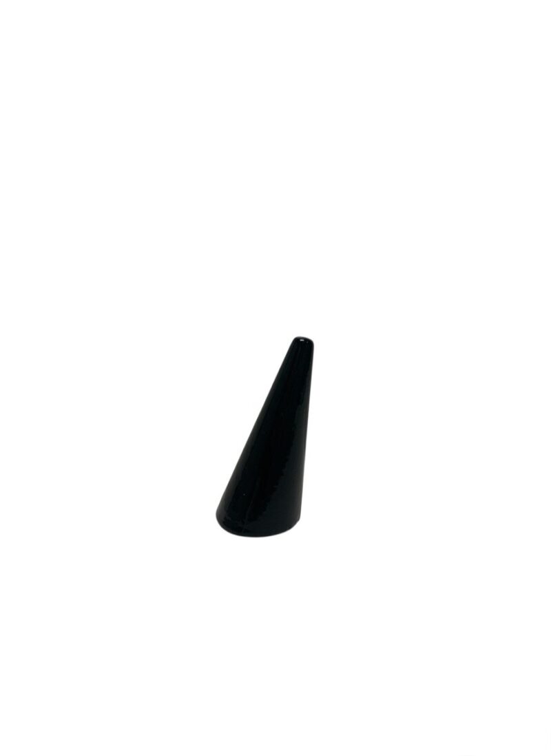 Expositor de anillos en forma de cono, 5 cm, color negro.
