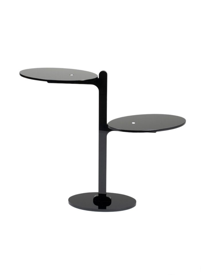 Expositor accesorios, 2 estantes,  32,5cm alto, metacrilato color negro.