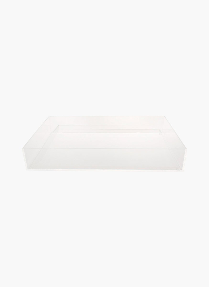 Bandeja rectangular, 50x30cm, metacrilato transparente