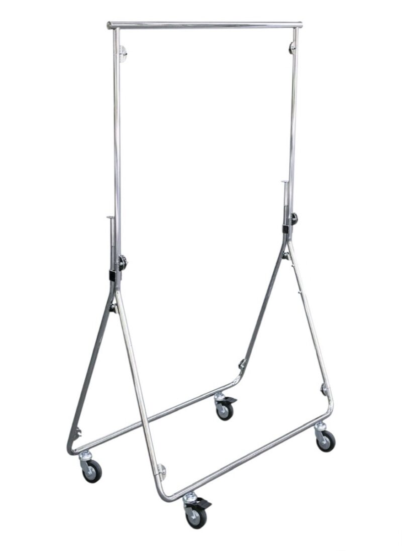 Soporte confección plegable fijo 98x157cm, rueda goma