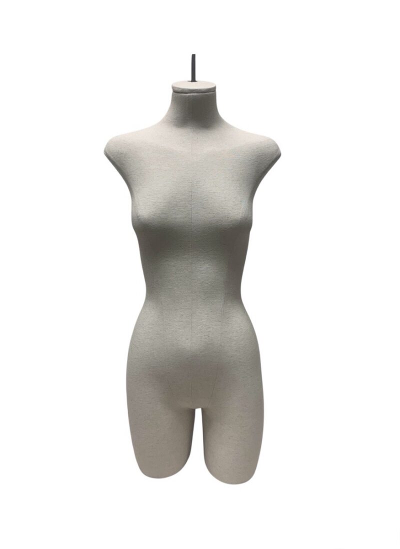 Busto forrado mujer largo con semipierna “Greco”con rosca para ir colgado, 89cm alto, forrado.