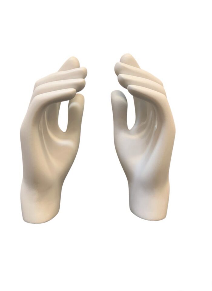 Juego de manos hombre sobremesa, colección Dakar, 22,5cm alto, blanco mate. - Imagen 2