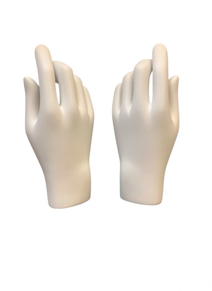 Juego de manos hombre sobremesa, colección Dakar, 22,5cm alto, blanco mate. - Imagen 3