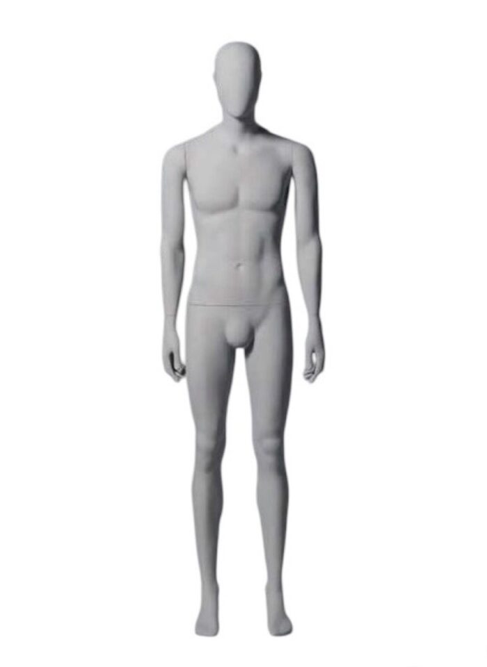 Maniquí de hombre Dakar, posición 06-E2, posición recta. Blanco mate