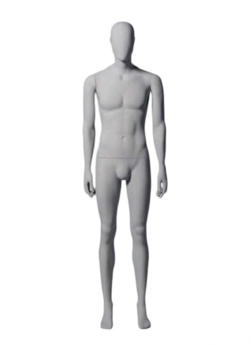 Maniquí de hombre Dakar, posición 06-E2, posición recta. Blanco mate