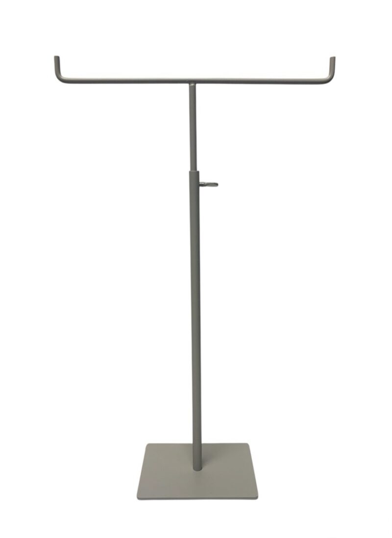 Expositor gancho doble, regulable, de 40 a 74cm, colección Nude, color RAL 7044.