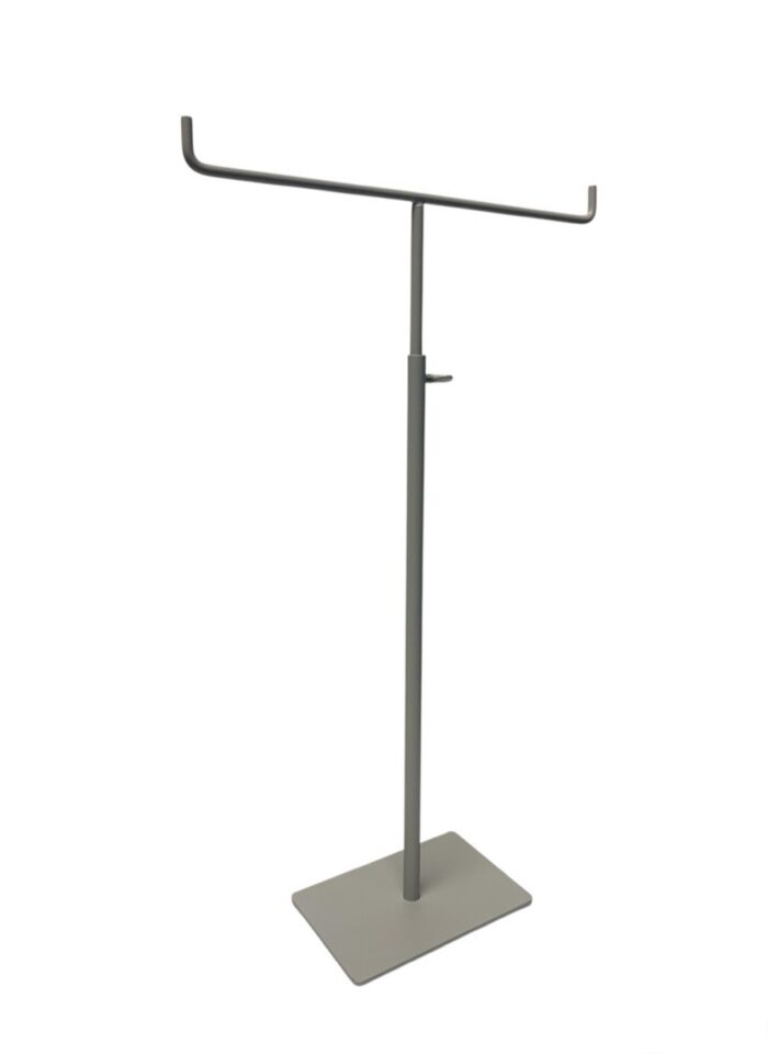 Expositor gancho doble, regulable, de 40 a 74cm, colección Nude, color RAL 7044. - Imagen 2